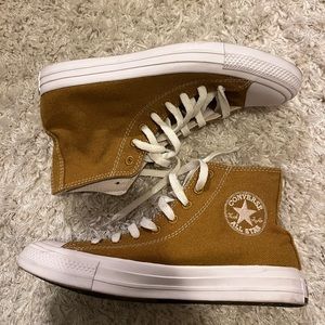 Gold Chuck Taylor Canvas High Top Converse Mens 6.5